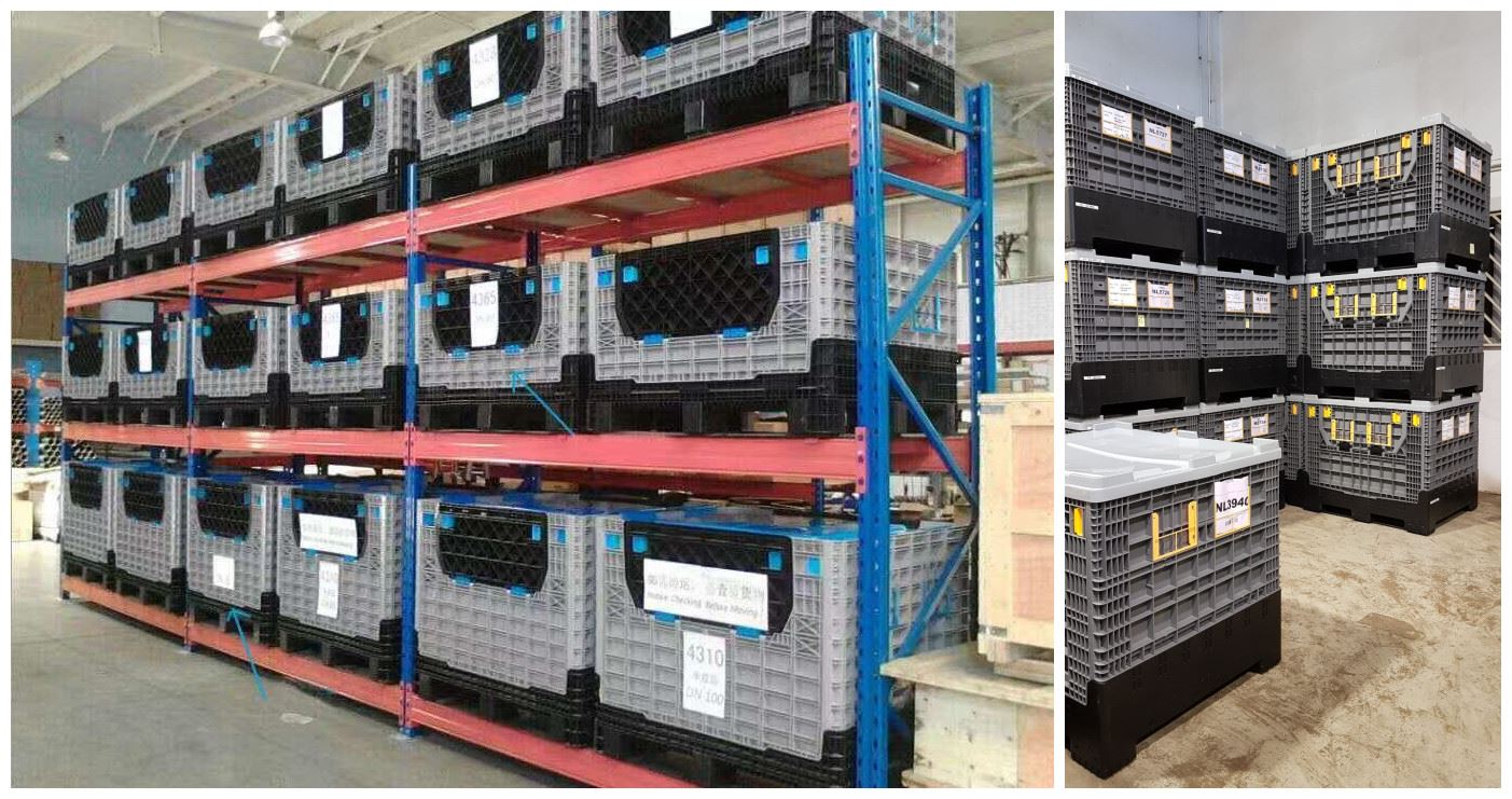 product-800-460 Plastic Collapsible Pallet Bins with lids