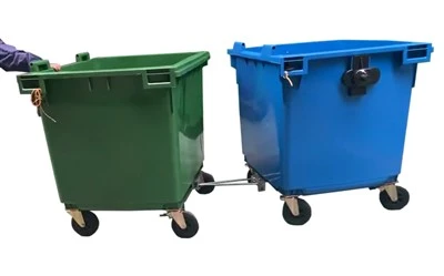 1100L Wheelie Bin su grandine