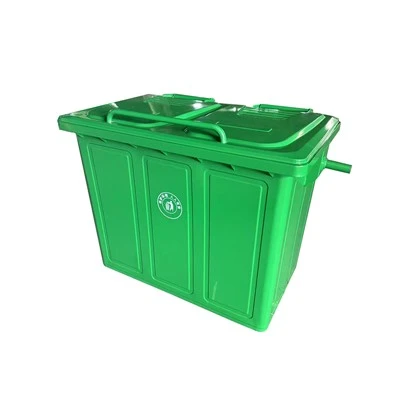Plieninės šiukšlių dėžės su 4 ratais